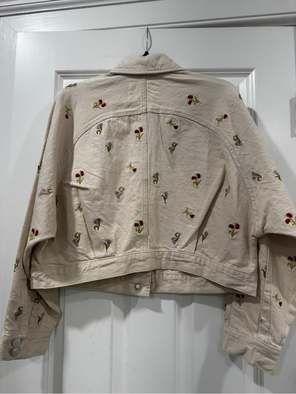 Pilcro Cream Embroidered Jean Jacket - Picture 2 of 3
